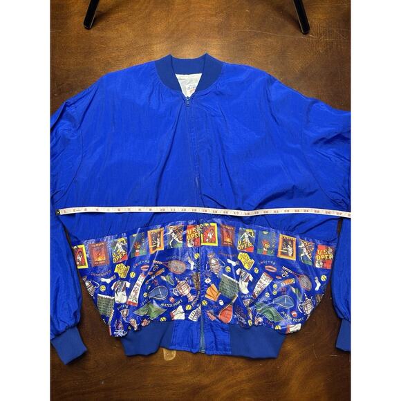 VTG 90s Official US Open Tennis Full Zip Windbreaker By Ferons Size XL RARE - Picture 4 of 14